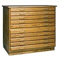 SMI Flat File Flush Base; Medium Oak (ALV35580)