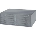 Alvin 4994G Five Drawer Flat File ; Grey