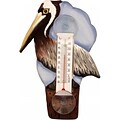 Songbird Essentials Window Thermometer; Small, Brown Pelican on Pier (GC16952)