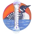 Songbird Essentials Loon in Lake Scene Small Window Thermometer