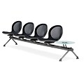 OFM Net Series Four Seats and One Table Beam, Black (NB-5G-BLACK)