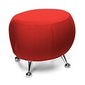 OFM Jupiter Series Fabric Ball Stool, Red with Chrome Finish (2001-2312)