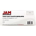 JAM Paper® #10 Plastic Envelopes with Tuck Flap Closure, 4 1/4 x 9 3/4, Clear Poly, 12/Pack (1541740