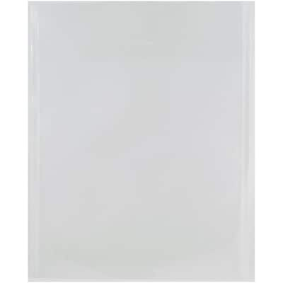 JAM Paper® Plastic Envelopes with Tuck Flap Closure, Open End, 11 x 14, Clear, 12/Pack (1541749)