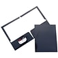 JAM Paper Glossy 2-Pocket Portfolio Folder, Navy Blue, 6/Pack (5042523d)