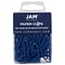 JAM Paper® Vinyl Colored Standard Paper Clips, Small, Dark Blue, 100/Pack (42186868)