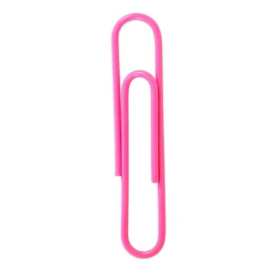 JAM Paper Jumbo Paper Clips, Pink, 75/Pack (42186873)