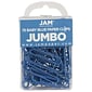JAM Paper Jumbo Paper Clips, Baby Blue, 75/Pack (221819034)