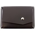 JAM Paper® Leather Business Card Case, Angular Flap, Dark Brown, 1/Pack (2233317458B)