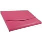 JAM Paper® Italian Leather Portfolio With Snap Closure, 10 1/2 x 13 x 3/4, Fuchsia Pink, Sold Individually (2233320839)