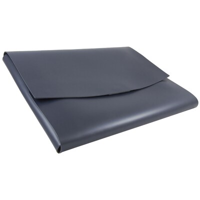 JAM Paper® Italian Leather Portfolio With Snap Closure, 10 1/2 x 13 x 3/4, Navy Blue, Sold Individually (2233320840)