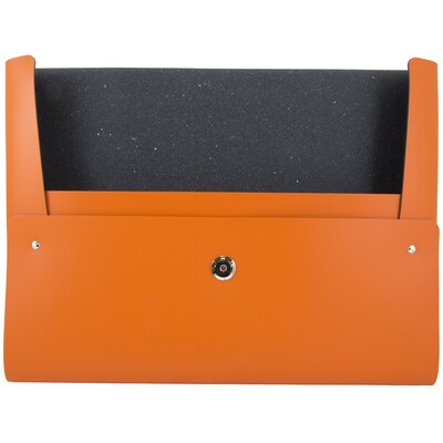 JAM Paper Leather Portfolio Case with Snap Closure, Orange, 12/Carton (2233320841B)