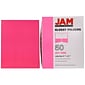 JAM Paper Laminated Two-Pocket Glossy Presentation Folders, Fuchsia Hot Pink, 50/Box (385GFUC)