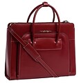 McKlein® Lake Forest W Series Ladies Briefcase With Removable Sleeve For 15.4 Notebook; Red