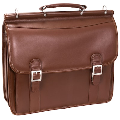 McKlein V Series Laptop Briefcase, Brown Leather (80334)