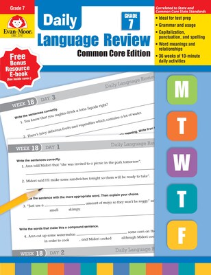Evan-Moor Educational Publishers Daily Language Reciew: Common Core Edition Grade 7 Edition 1 (2797)