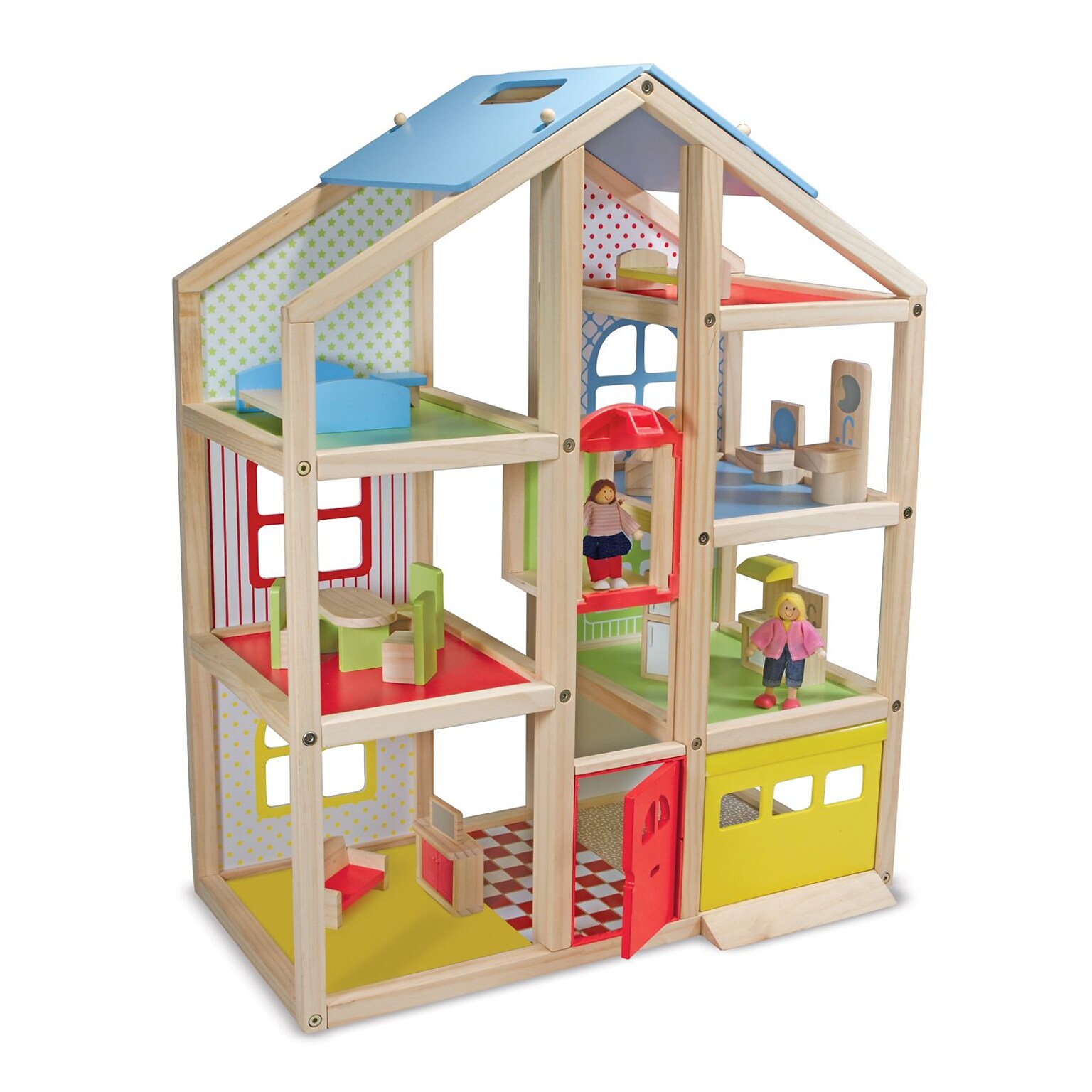 Melissa & Doug Hi-Rise Dollhouse, 25 x 25 x 5.7 (2462) (2462)