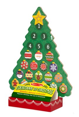 Melissa & Doug Countdown to Christmas Wooden Advent Calendar, 16 x 12 x 4.9 (3571)