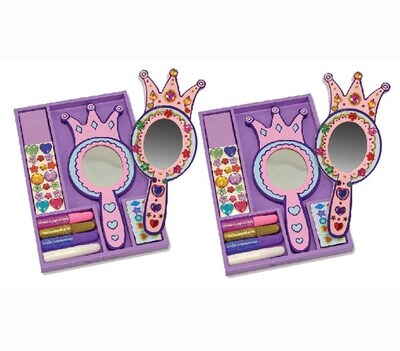 Melissa & Doug Princess Mirror - DYO 2/Pack, 9.5 x 6.5 x 1.7, (4687)