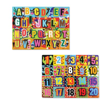 Melissa & Doug Large Chunky Puzzle Set, 15.5 x 13.7 x 2, (4805)
