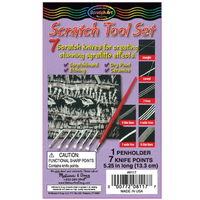 Melissa & Doug Scratch Knife Tool Set, Versatile, 8pc (8117)