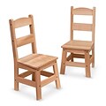Wooden Chair Pair,26.7 x 13.5 x 3,(8789)