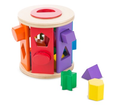 Melissa & Doug Match & Roll Shape Sorter, 5.85 x 5.85 x 5.85, (9041)