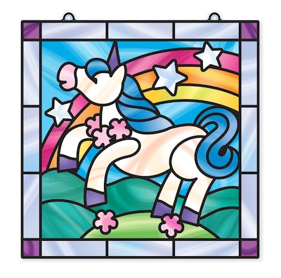 Melissa & Doug Stained Glass - Unicorn, 10.75 x 8.1 x 0.7, (9299)