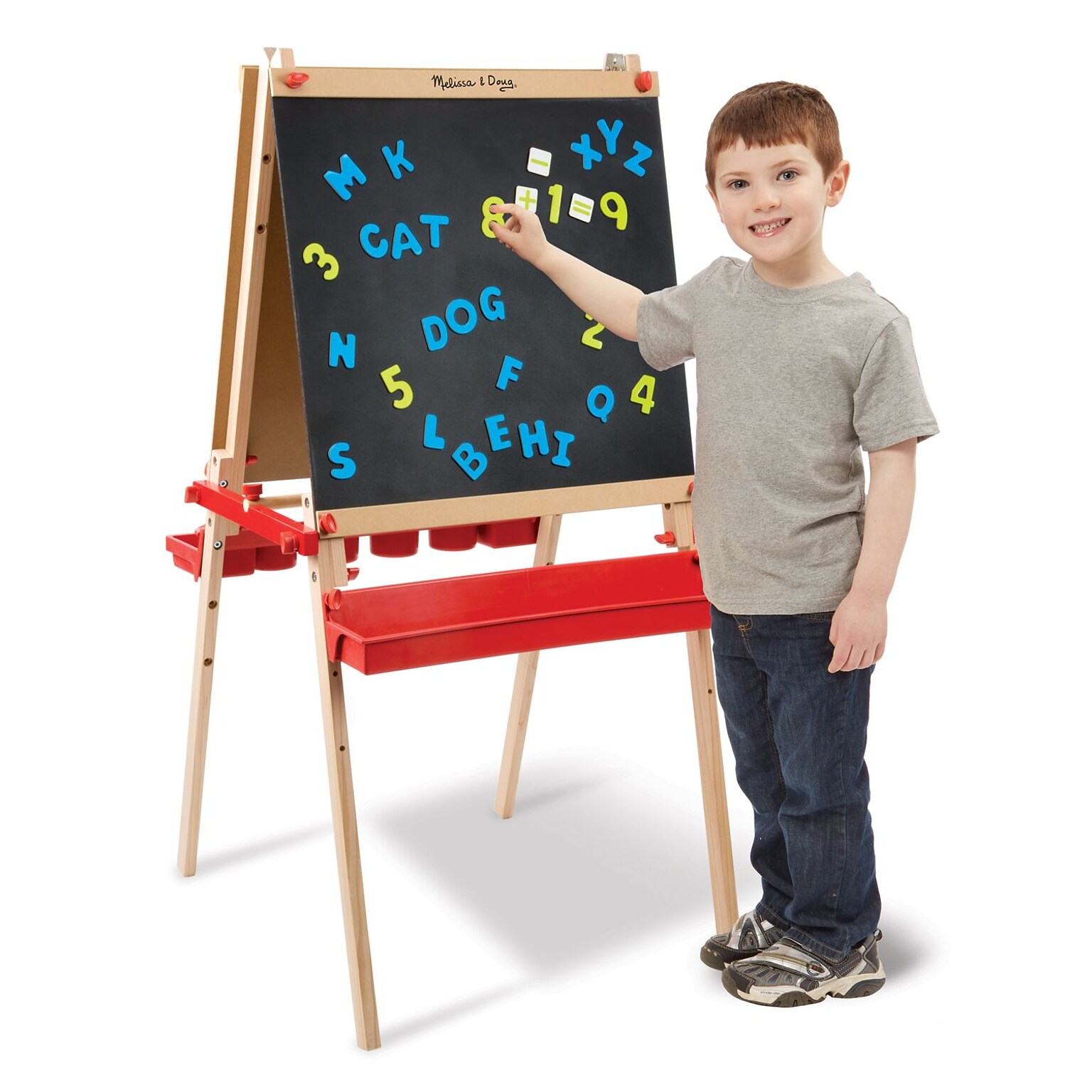 Melissa & Doug Deluxe Easel / Magnetic Boards, 28.75 x 24.7 x 5.75, (9336)