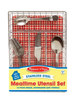 Melissa & Doug Lets Play House! Mealtime Utensil Set 8.5 x 5.5 x 1.3 (9347)