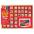 Melissa & Doug Wooden Favorite Things Stamp Set, 10.45 x 8.25 x 1.6, (9362)