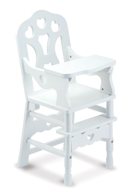 wooden doll high chair