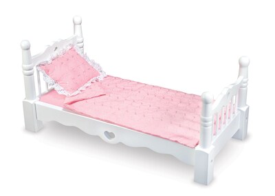 Melissa & Doug Wooden Doll Bed, 26.4 x 14.6 x 5.9 (9383)