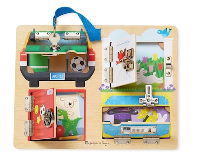 Melissa & Doug Locks & Latches Board, 12.3 x 9.45 x 1.4, (9540)