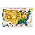 Melissa & Doug Large USA Map, 18.2 x 11.6 x 0.45, (95)