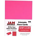 JAM Paper® Printable Place Cards, 3 3/4 x 1 3/4, Ultra Fuchsia Pink Placecards, 12/Pack (225928555)