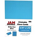 JAM Paper® Printable Place Cards, 1.75 x 3.75, Brite Hue Blue Placecards, 12/pack (225928560)