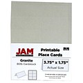 JAM Paper® Printable Place Cards, 1.75 x 3.75, Granite Grey Placecards, 12/pack (225928566)