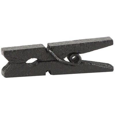 JAM Paper Wood Clip Medium Wood Clothespins, Black, 50/Pack (230729141)