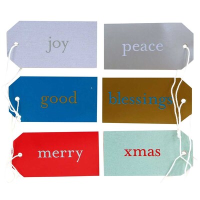 JAM Paper® Christmas Expressions Gift Tags, Small, 3 1/16 x 1 5/8, 6/Pack (297528738)
