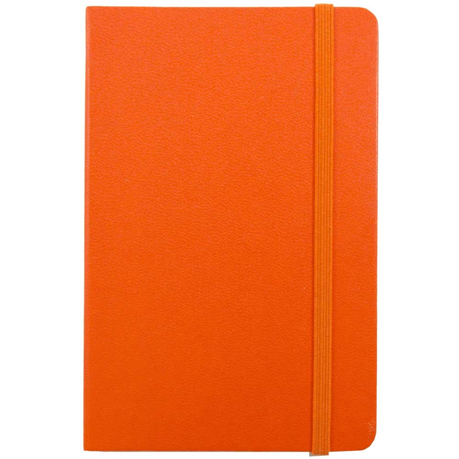 JAM Paper® Hardcover Lined Notebook with Elastic Closure, Large, 5 7/8 x 8 1/2 Journal, Orange, Sold Individually (340528854)