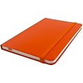 JAM Paper® Hardcover Lined Notebook with Elastic Closure, Large, 5 7/8 x 8 1/2 Journal, Orange, Sold