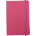 JAM Paper® Hardcover Lined Notebook with Elastic Closure, Large, 5 7/8 x 8 1/2 Journal, Pink Berry,