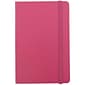 JAM Paper® Hardcover Lined Notebook with Elastic Closure, Large, 5 7/8 x 8 1/2 Journal, Pink Berry, 1/pk (340528856)