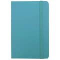 JAM Paper® Hardcover Lined Notebook with Elastic Closure, Large, 5 7/8 x 8 1/2 Journal, Caribbean Bl