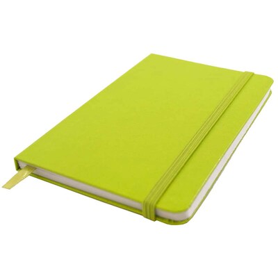 JAM Paper® Hardcover Lined Notebook with Elastic Closure, Large, 5 7/8 x 8 1/2 Journal, Green Apple, 1/pk (340528859)