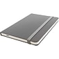 JAM Paper® Hardcover Lined Notebook with Elastic Closure, Large, 5 7/8 x 8 1/2 Journal, Grey, Sold Individually (340528858)