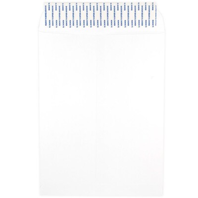 JAM Paper Open End Peel & Seal Catalog Envelope, 9" x 12", White, 500/Pack (356828780)