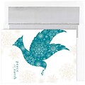JAM Paper® Christmas Holiday Cards Set, Snowflake Dove, 16/pack (526862700)