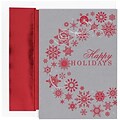 JAM Paper® Christmas Holiday Cards Set, Snowflake Wreath, 16/pack (526865600)